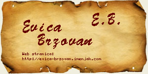 Evica Brzovan vizit kartica